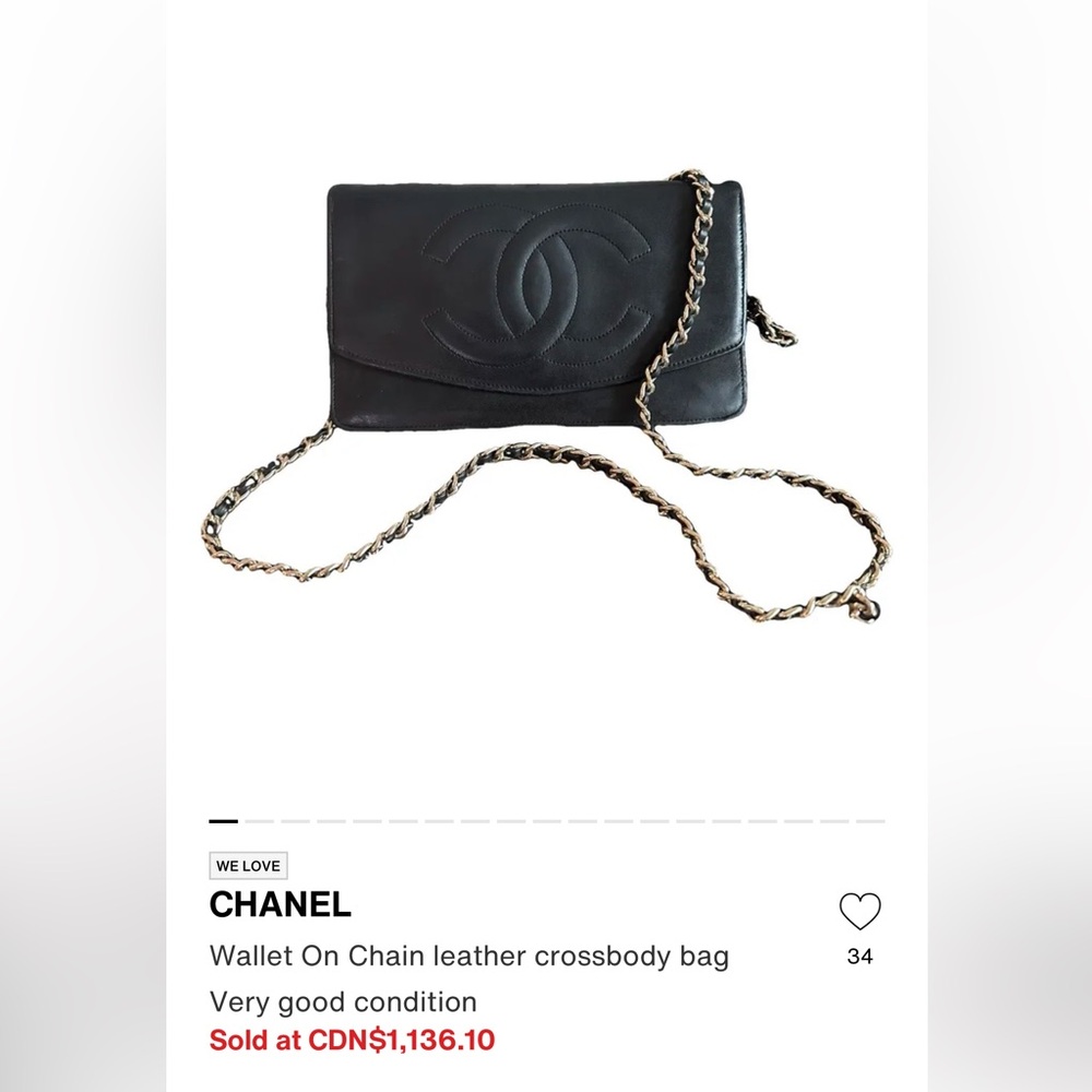 ❌SOLD❌Chanel CC Lambskin Wallet Clutch Black Gold Pristine WOC StyleAuthenticate - Picture 17 of 17